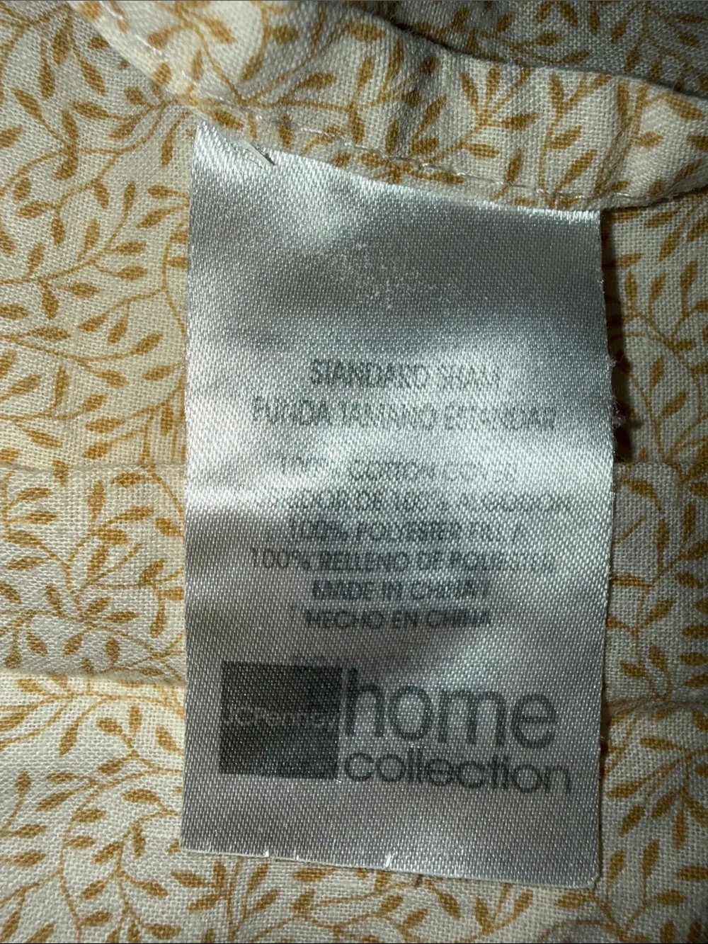 Vintage Quality quilted bed pillow cover.